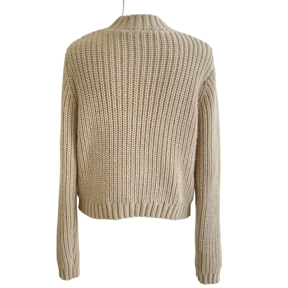 Zara Olive Green Crew Neck Sweater - Picture 7 of 13